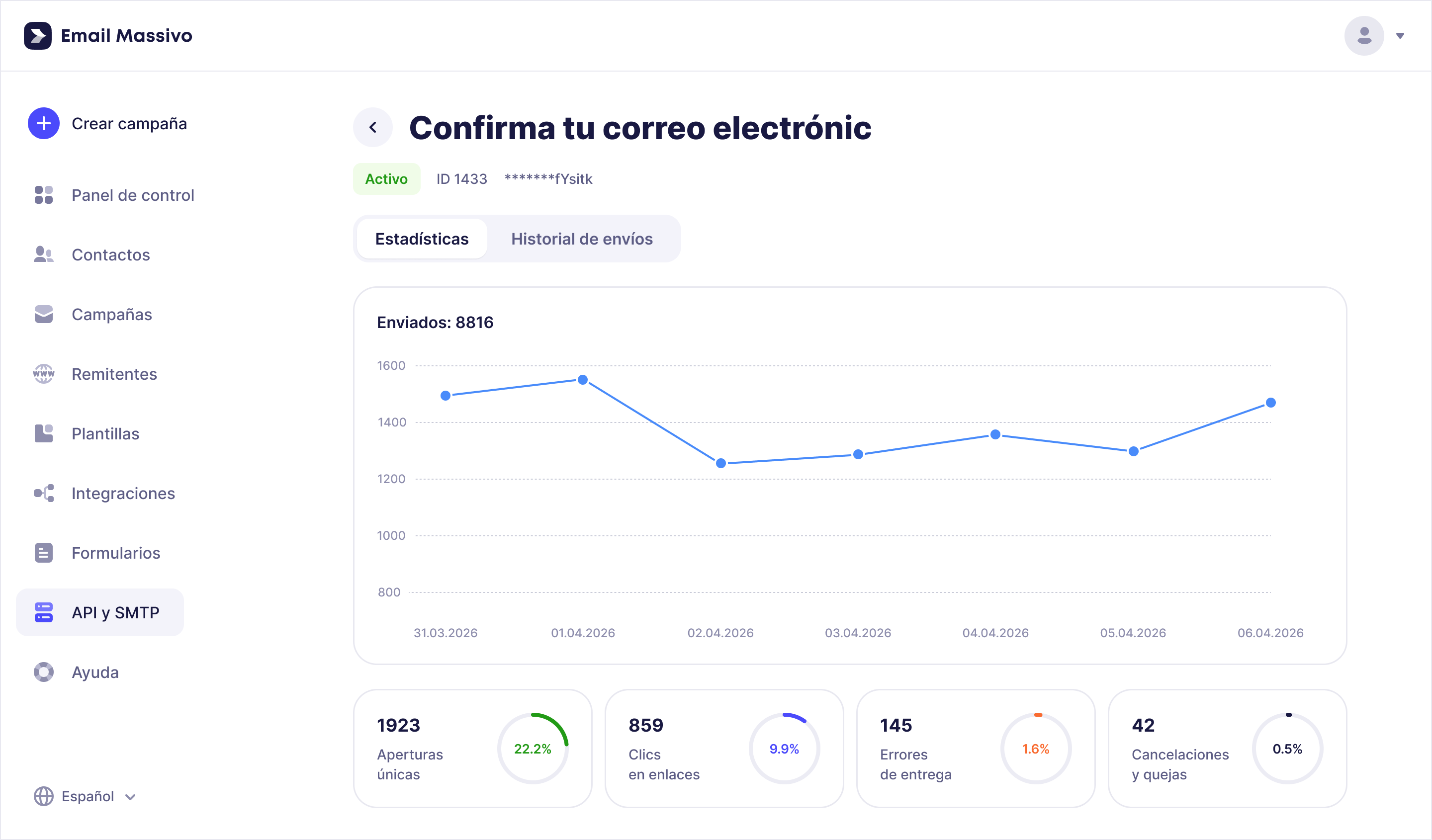 EmailMassivo API